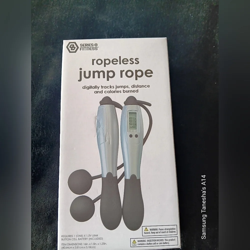 New Unisex Series 8 Fitness Digital Ropeless Silver Jump Rope - Picture 1 of 2